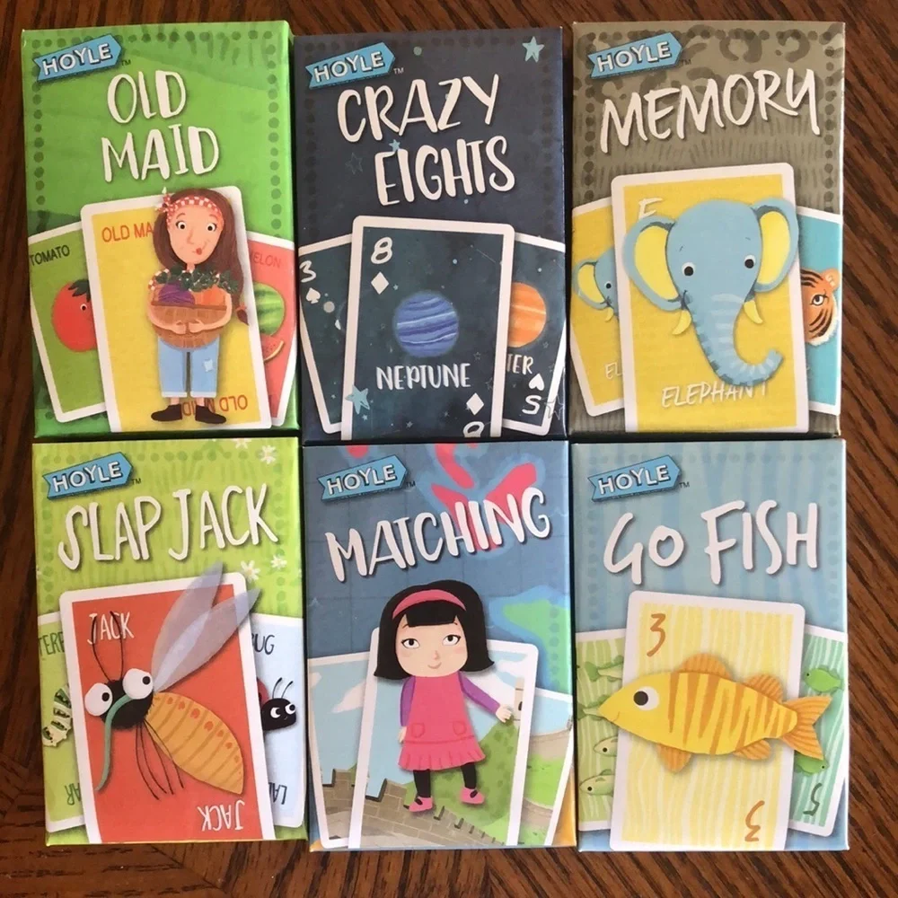 Hoyle 6 in 1 Fun Pack 6 Card Games Ages 3+ NEW